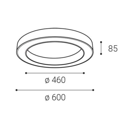 LED2 - LED Plafon ściemnialny SATURN LED/50W/230V 3000K/4000K czarne