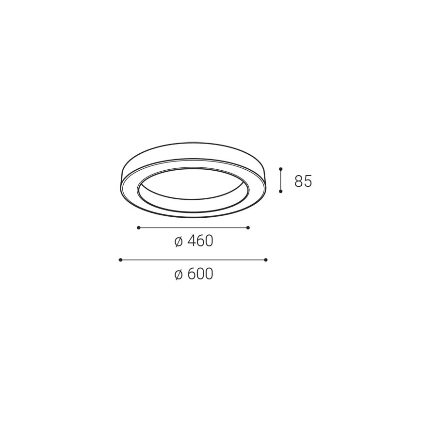 LED2 - LED Plafon ściemnialny SATURN LED/50W/230V 3000K/4000K czarne