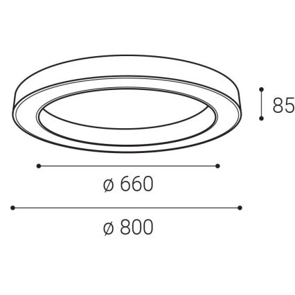 LED2 - LED Plafon ściemnialny SATURN LED/60W/230V 3000K/4000K białe