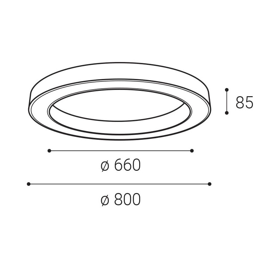 LED2 - LED Plafon ściemnialny SATURN LED/60W/230V 3000K/4000K białe