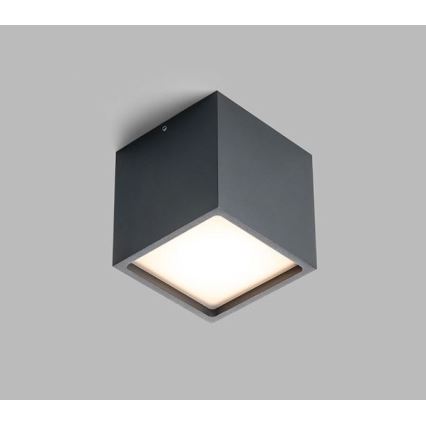 LED2 - LED Plafon zewnętrzny CUBE LED/12W/230V antracyt IP54
