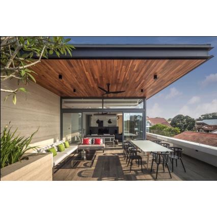 LED2 - LED Plafon zewnętrzny CUBE LED/12W/230V antracyt IP54