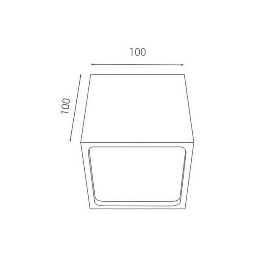 LED2 - LED Plafon zewnętrzny CUBE LED/12W/230V antracyt IP54
