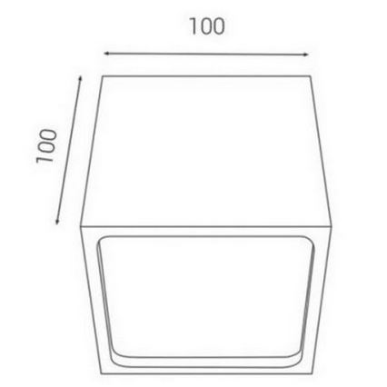 LED2 - LED Plafon zewnętrzny CUBE LED/12W/230V biały IP54