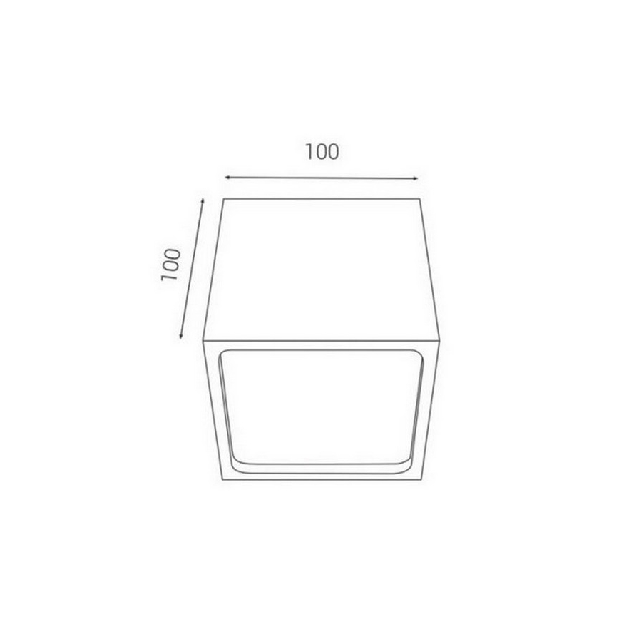LED2 - LED Plafon zewnętrzny CUBE LED/12W/230V biały IP54