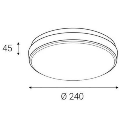 LED2 - LED Plafon zewnętrzny LUNA LED/25W/230V  IP54 okrągły