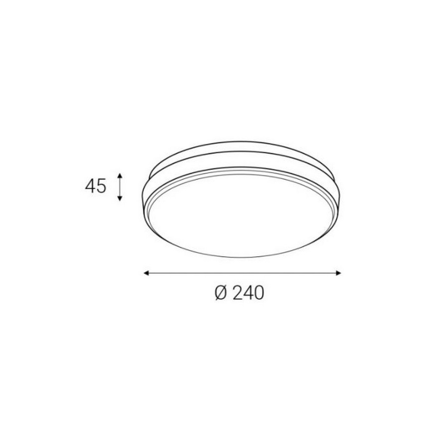 LED2 - LED Plafon zewnętrzny LUNA LED/25W/230V  IP54 okrągły