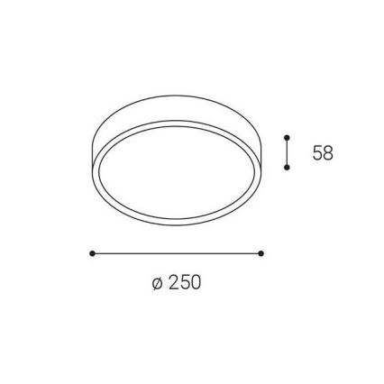 LED2 - LED Plafon zewnetrzny MIRA LED/18W/230V IP65 biały