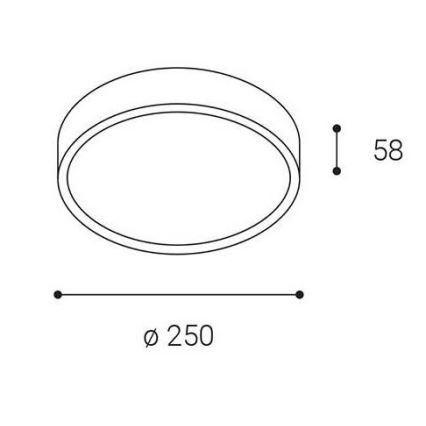 LED2 - LED Plafon zewnętrzny MIRA LED/18W/230V IP65 czarny