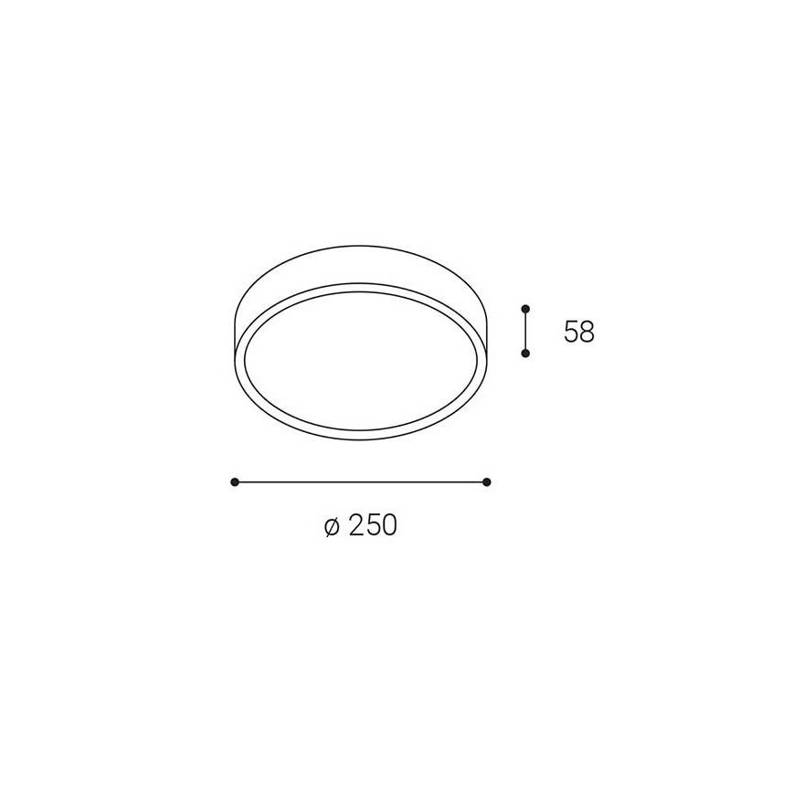 LED2 - LED Plafon zewnętrzny MIRA LED/18W/230V IP65 czarny