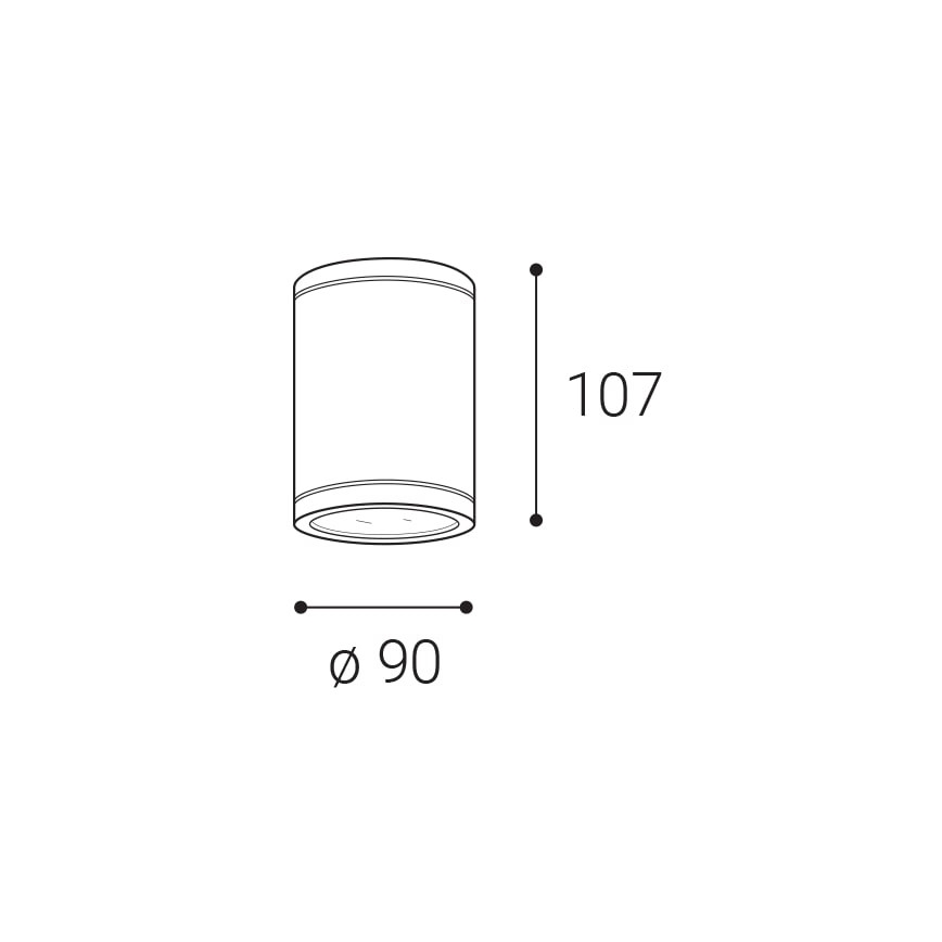 LED2-LED Punktowe światło zewnętrzne TUBO LED/10W/230V IP65 3000K/4000K/5700K czarne