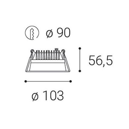 LED2-LED Ściemnialne oświetlenie łazienkowe ZETA LED/10W/230V 3000K IP44