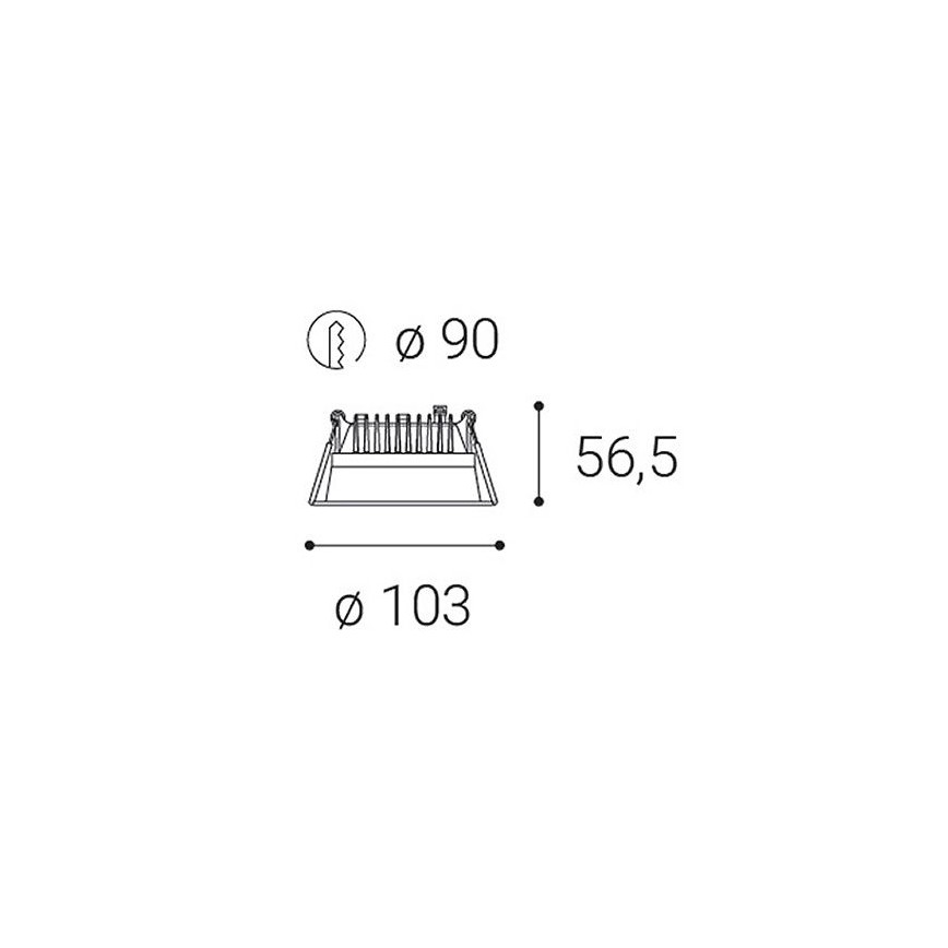 LED2-LED Ściemnialne oświetlenie łazienkowe ZETA LED/10W/230V 3000K IP44
