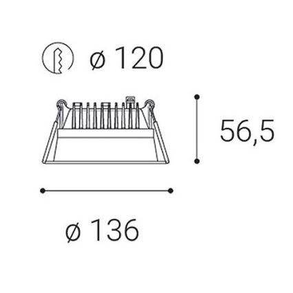 LED2-LED Ściemnialne oświetlenie łazienkowe ZETA LED/15W/230V 4000K IP44