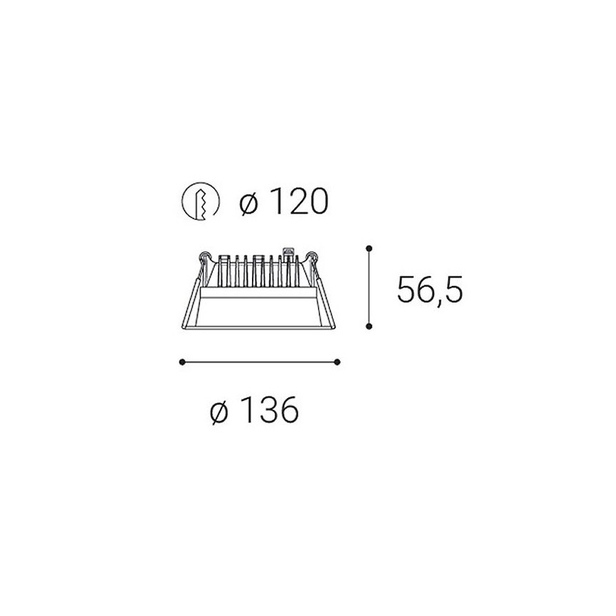 LED2-LED Ściemnialne oświetlenie łazienkowe ZETA LED/15W/230V 4000K IP44