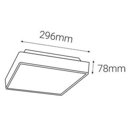 LED2 - LED Ściemniana oprawa zewnętrzna z czujnikiem SOLO  LED/16W/230V 3000/4000/6500K IP65