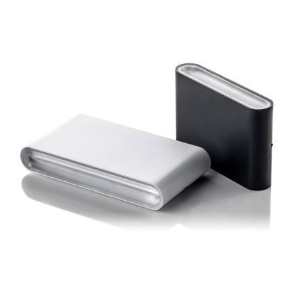 LED2 - LED Zewnętrzna Lampa Ścienna FLAT 2xLED/5W/230V IP65 3000K/4000K/5700K czarna