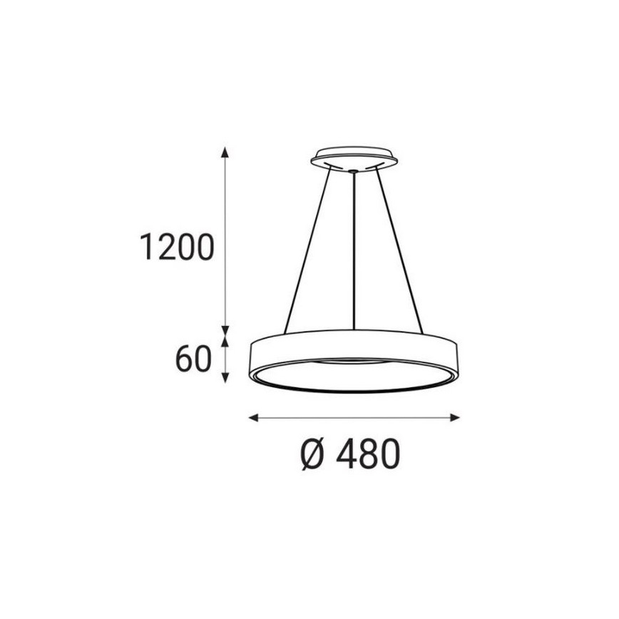 LED2 - LED Żyrandol na lince BELLA LED/40W/230V 3000/4000K biały