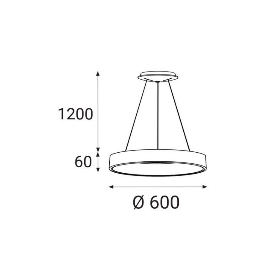 LED2 - LED Żyrandol na lince BELLA LED/50W/230V 3000/4000K biały