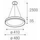 LED2 - LED Żyrandol na lince BELLA SLIM LED/38W/230V 3000/4000K biały
