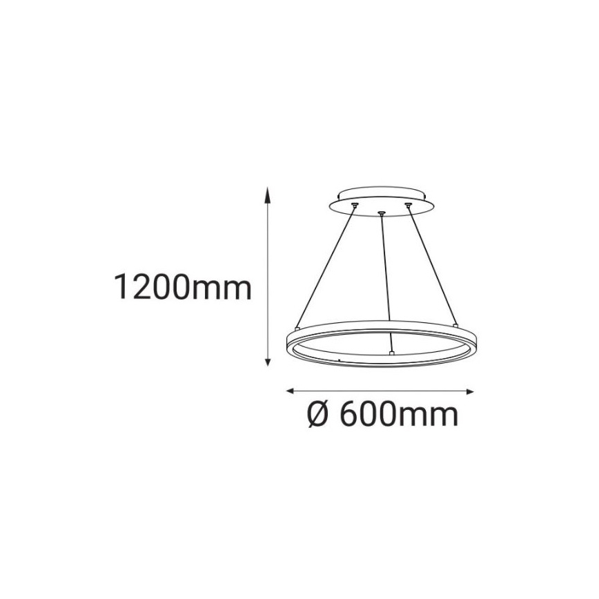 LED2 - LED Żyrandol na lince CIRCLE LED/42W/230V