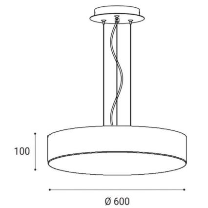 LED2 - LED Żyrandol na lince MONO LED/60W/230V 3000/4000K biały