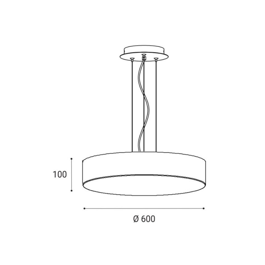 LED2 - LED Żyrandol na lince MONO LED/60W/230V 3000/4000K biały