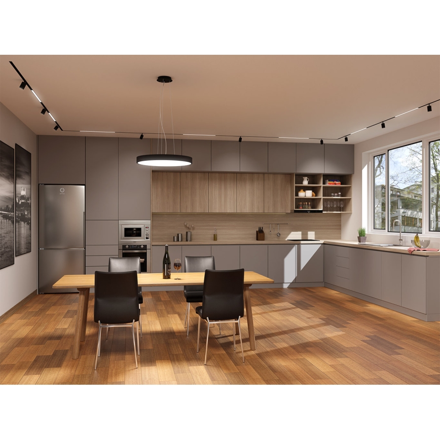 LED2 - LED żyrandol na lince MONO SLIM LED/30W/230V 3000K/4000K śr. 40 cm czarny