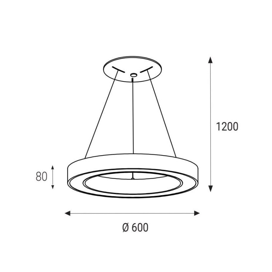 LED2 - LED Żyrandol na lince SATURN LED/50W/230V 3000/4000K biały