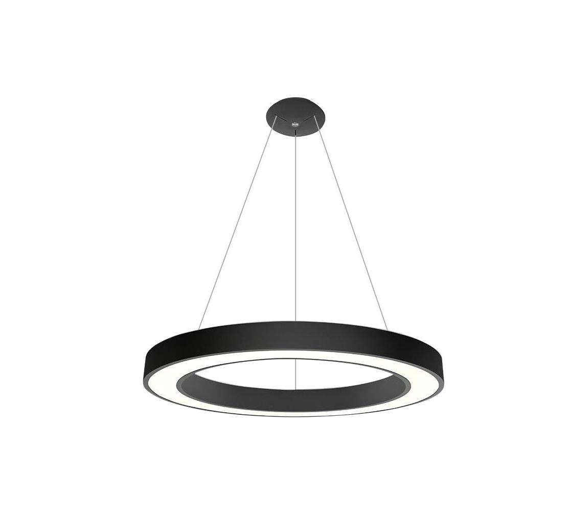 LED2 - LED Żyrandol na lince SATURN LED/80W/230V 3000K śr. 80 cm czarny