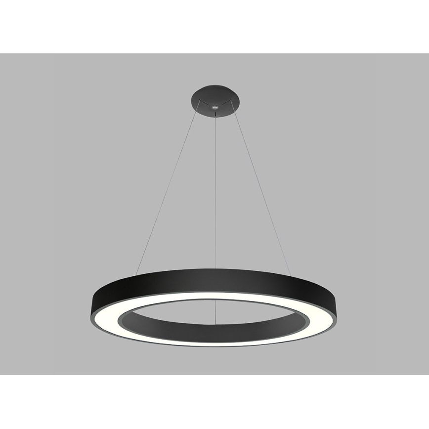 LED2 - LED Żyrandol na lince SATURN LED/80W/230V 3000K śr. 80 cm czarny
