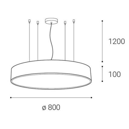 LED2 - LED Żyrandol ściemnialny na lince MONO LED/100W/230V 3000K/4000K czarne