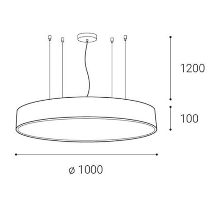 LED2 - LED Żyrandol ściemnialny na lince MONO LED/153W/230V 3000K/4000K białe