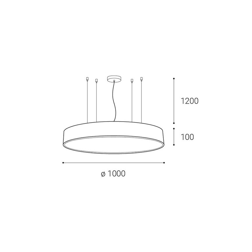 LED2 - LED Żyrandol ściemnialny na lince MONO LED/153W/230V 3000K/4000K białe