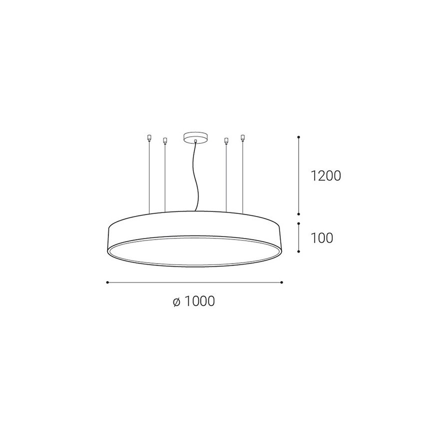 LED2 - LED Żyrandol ściemnialny na lince MONO LED/153W/230V 3000K/4000K czarne