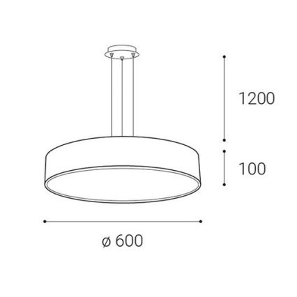 LED2 - LED Żyrandol ściemnialny na lince MONO LED/60W/230V 3000K/4000K białe