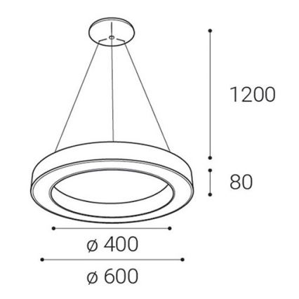 LED2 - LED Żyrandol ściemnialny na lince SATURN LED/50W/230V 3000K/4000K białe
