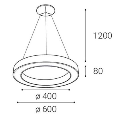 LED2 - LED Żyrandol ściemnialny na lince SATURN LED/50W/230V 3000K/4000K czarne