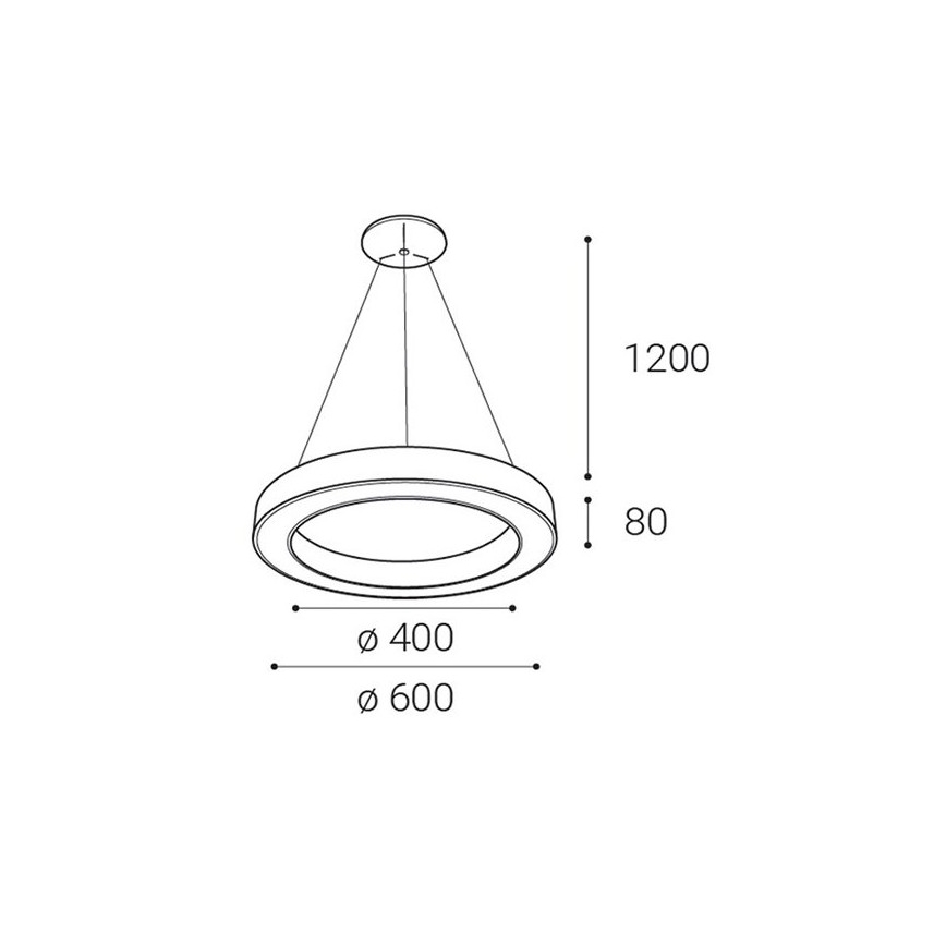 LED2 - LED Żyrandol ściemnialny na lince SATURN LED/50W/230V 3000K/4000K czarne