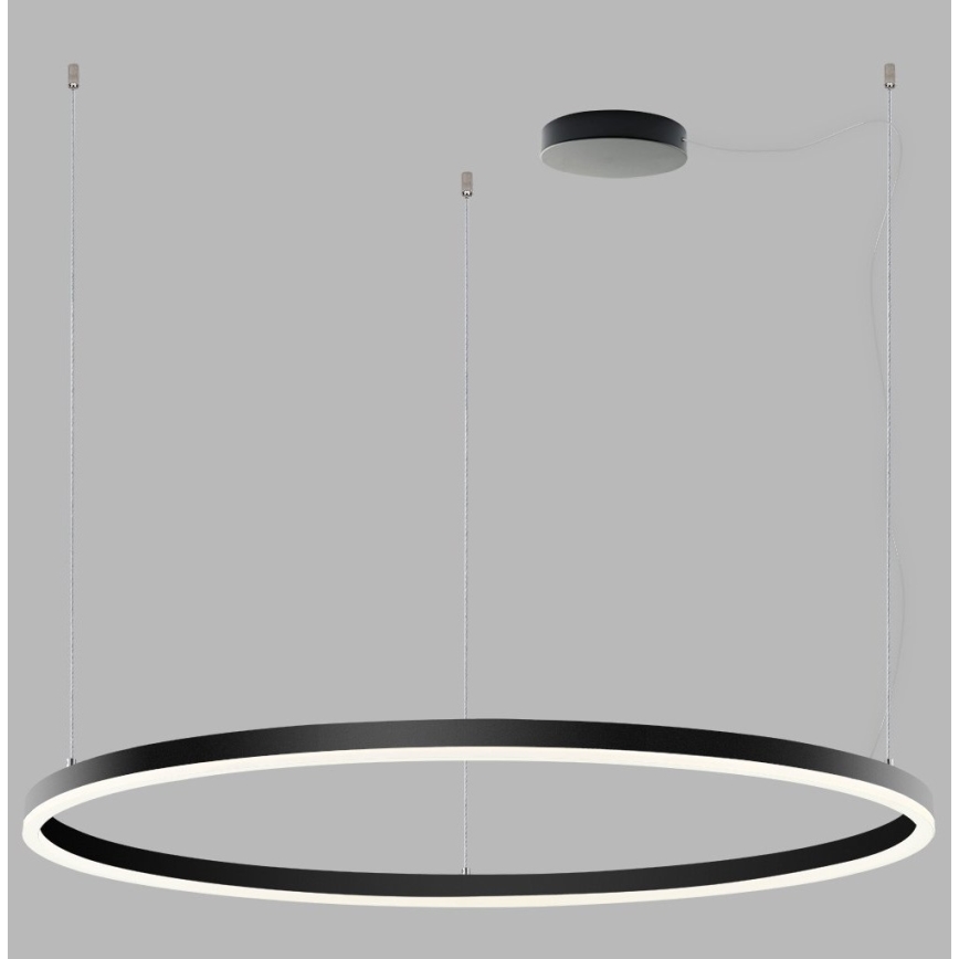 LED2 - LED Żyrandol ściemnialny na lince SATURN LED/80W/230V śr. 100 cm czarne