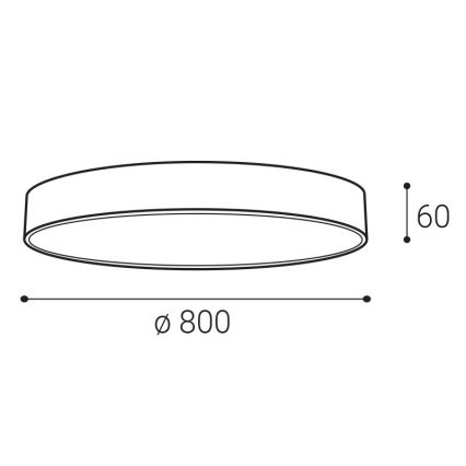 LED2 - Oprawa sufitowa LED MONO SLIM LED/80W/230V 3000K/4000K średnica 80 cm biała