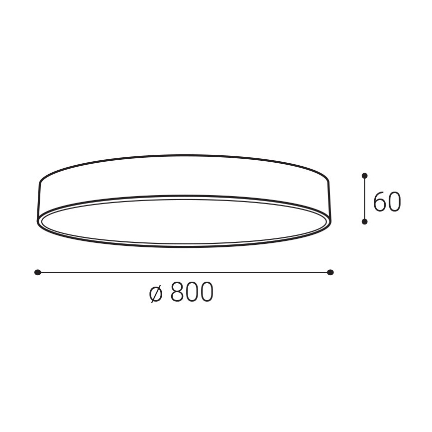 LED2 - Oprawa sufitowa LED MONO SLIM LED/80W/230V 3000K/4000K średnica 80 cm biała
