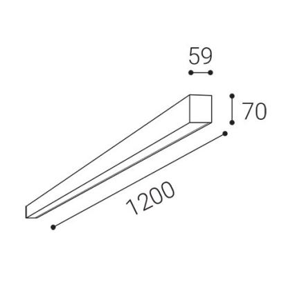 LED2 - Oprawa sufitowa LED NOLI LED/40W/230V 3000/3500/4000K 120 cm czarna
