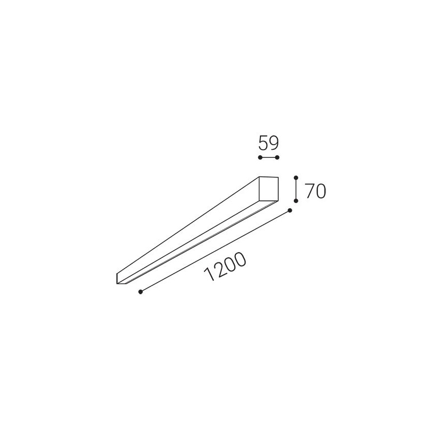 LED2 - Oprawa sufitowa LED NOLI LED/40W/230V 3000/3500/4000K 120 cm czarna
