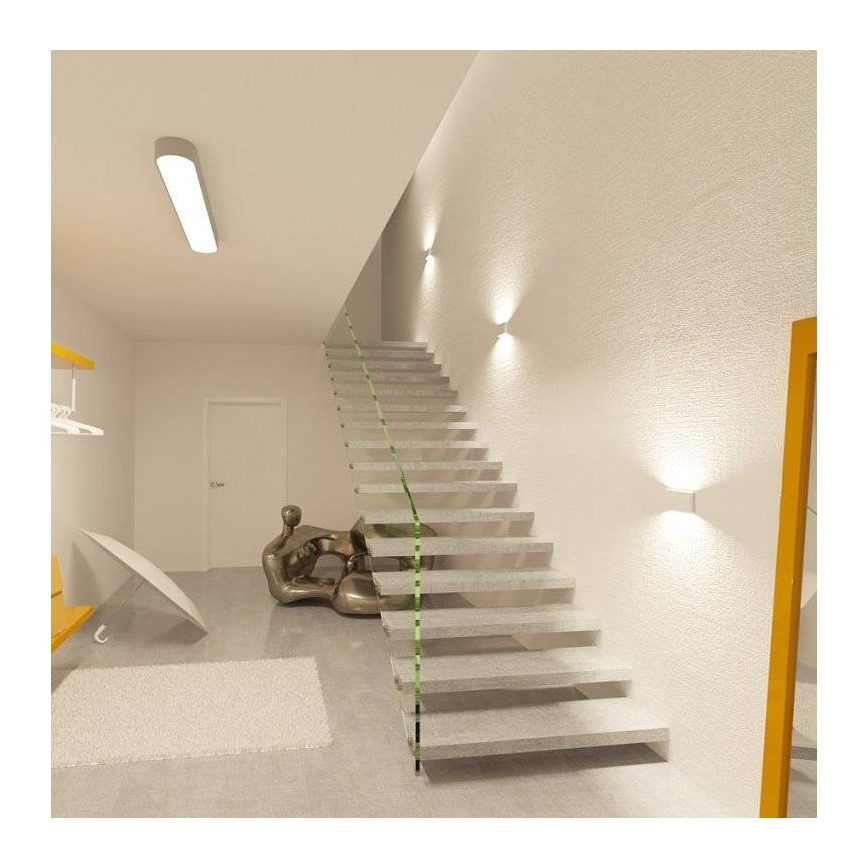 LED2 - LED Zewnętrzna Lampa Ścienna FLAT 2xLED/3W/230V IP65 3000K/4000K/5700K biała