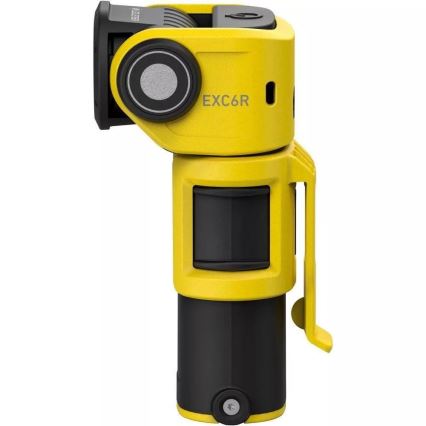 Ledlenser EXC6R - ściemnialna latarka akumulatorowa z stacją ładującą LED/1900 mAh IP68 300 lm 10 h żółta