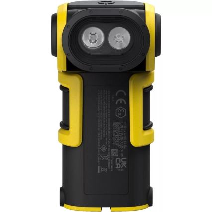 Ledlenser EXC6R - ściemnialna latarka akumulatorowa z stacją ładującą LED/1900 mAh IP68 300 lm 10 h żółta