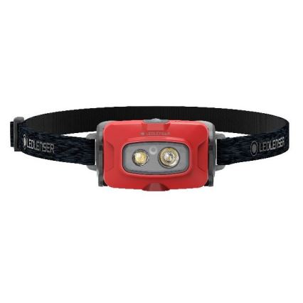 Ledlenser HF4R Core - ściemnialna, ładowalna czołówka LED, 1000 mAh, IP68, 500 lm, 35 h, czerwona