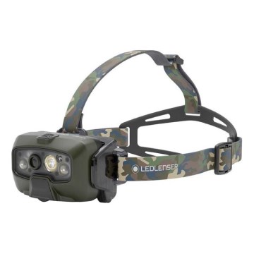 Ledlenser HF8R Core RGB - ściemnialna, ładowalna czołówka LED LED/3700 mAh IP68 1600 lm 90h zielona