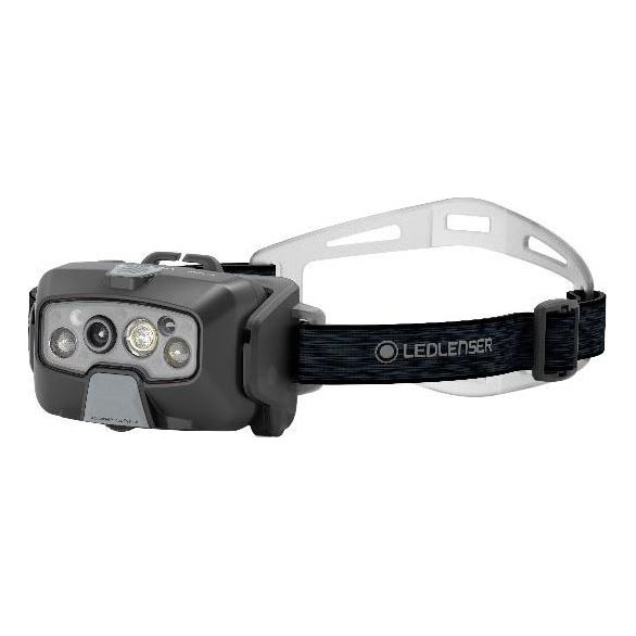 Ledlenser HF8R Core - ściemnialna, ładowalna czołówka LED, akumulator 2000 mAh, IP68, 800 lm, 60 godz., szara